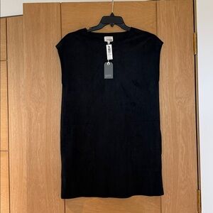 Aritzia Black Suede Mini Dress